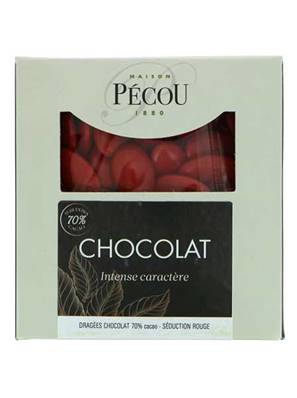 Dragées Chocolat rouge - Dragées chocolat 70% de cacao - Ambiancedragées