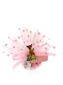 Tulle Dragées Bambi Pois Rose - Dragées Baptême Bambi